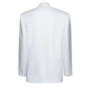 MAGDA BUTRYM CLASSIC OVERSIZED COTTON BLAZER IN WHITE