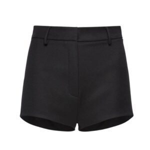 MAGDA BUTRYM WOOL HOT SHORTS IN BLACK