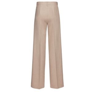MAGDA BUTRYM CASHMERE WIDE-LEG TROUSERS IN BEIGE