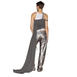 THE ATTICO SILVER LONG PANTS