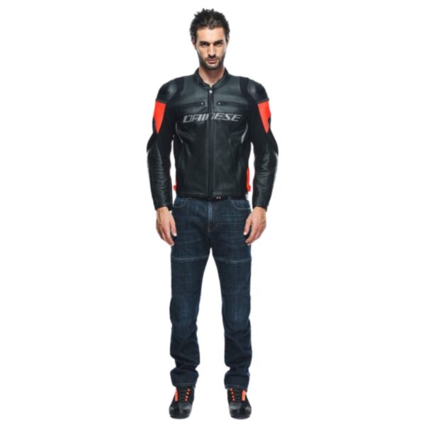 DAINESE RACING 4 LEATHER JACKET RED - Image 3