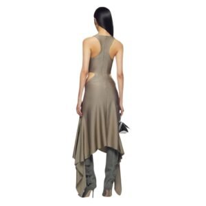 THE ATTICO “MAGNOLIA” MILITARY LONG DRESS