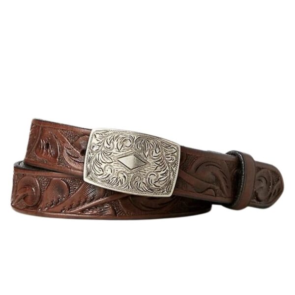 RALPH LAUREN HAND TOOLED LEATHER BELT