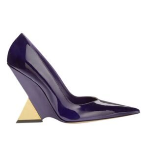 THE ATTICO ”CHEOPE” ELECTRIC BLUE AND GOLD PUMP