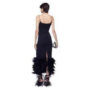 THE ATTICO BLACK MIDI DRESS