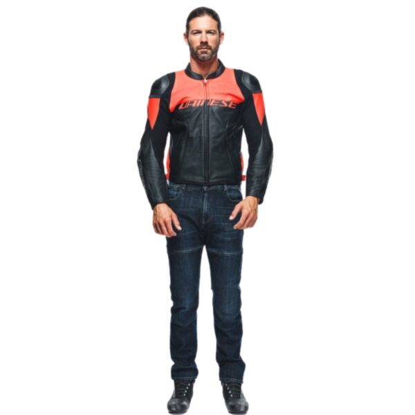 DAINESE RACING 4 LEATHER JACKET PERF RED - Image 3