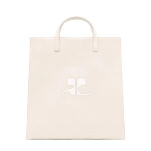 COURREGES HERITAGE NAPLACK LEATHER TOTE BAG
