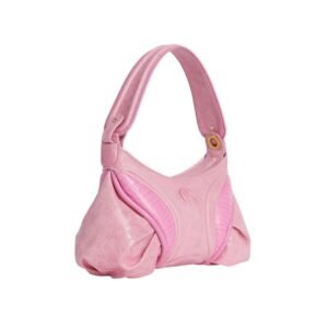 MARINE SERRE EMBOSSED LEATHER FUTURA PINK