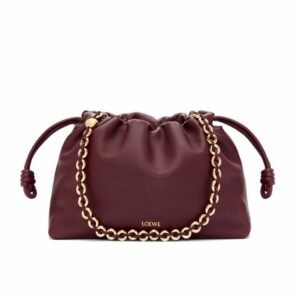 LOEWE MINI FLAMENCO PURSE BAG IN SOFT LAMBSKIN