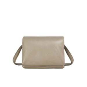 MARNI BEIGE LEATHER MINI PRISMA POUCH