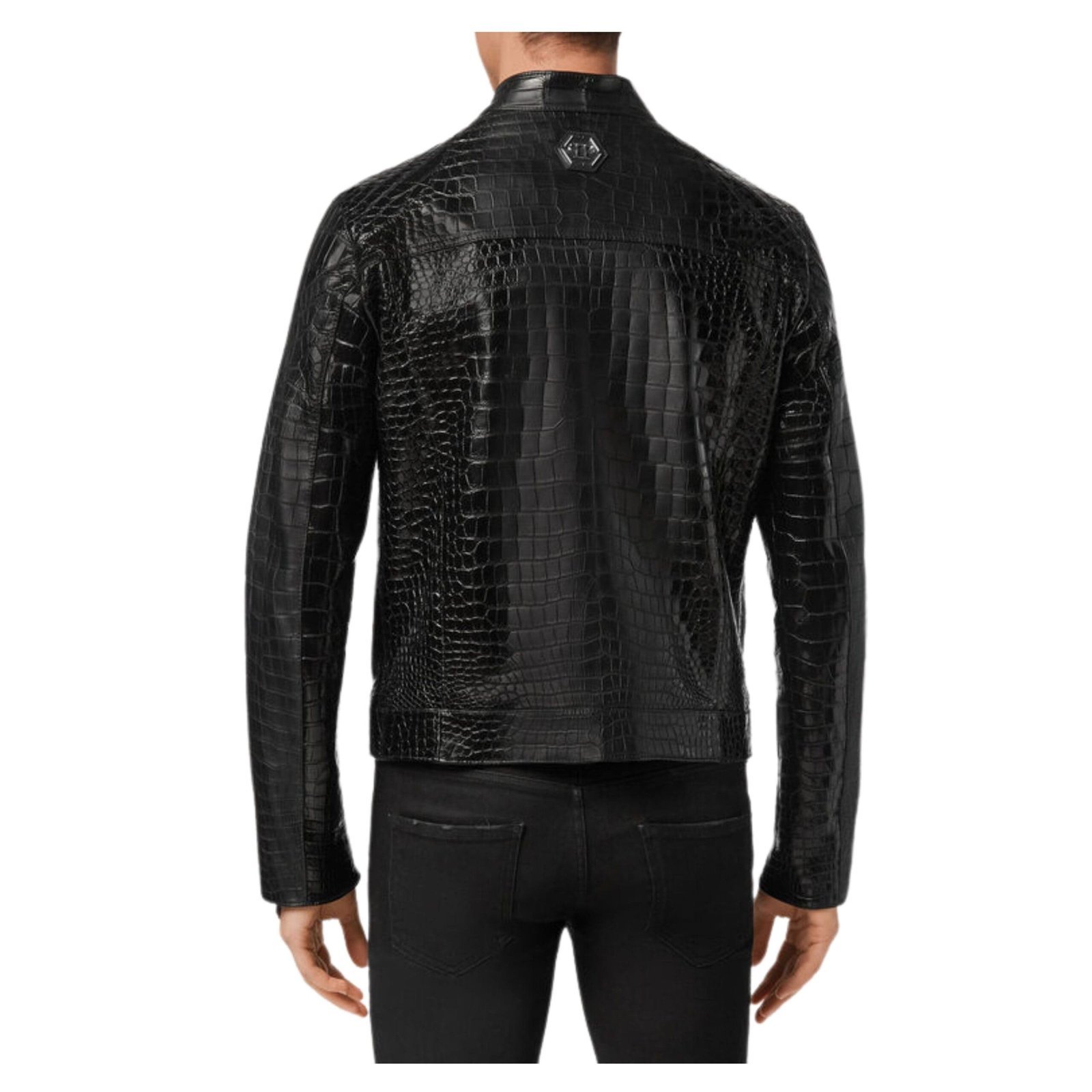 PHILIPP PLEIN LEATHER CROCODILE JACKET LUXURY - Image 3