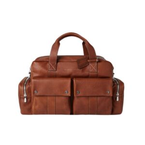 BRUNELLO CUCINELLI GRAINED CALFSKIN LEISURE BAG