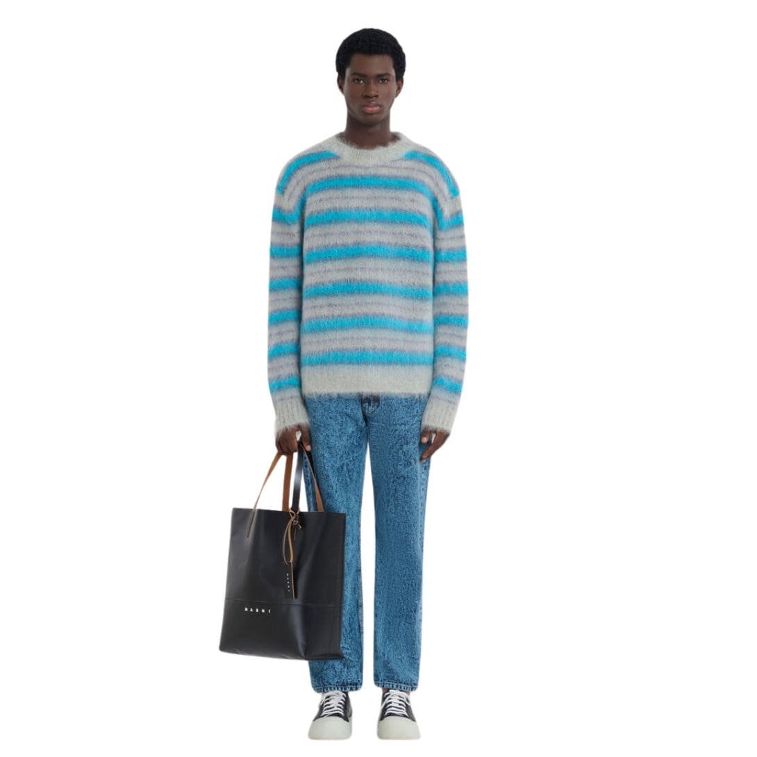 MARNI BLACK OPEN SHOPPER WITH MARNI TAG - Image 6