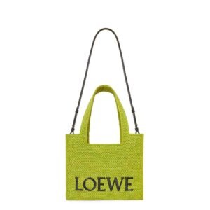 LOEWE FONT TOTE MEDIUM BAG IN RAFFIA