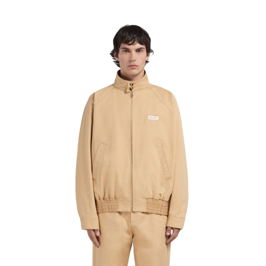 MARNI BEIGE ORGANIC GABARDINE OVERSIZED BOMBER - Image 2