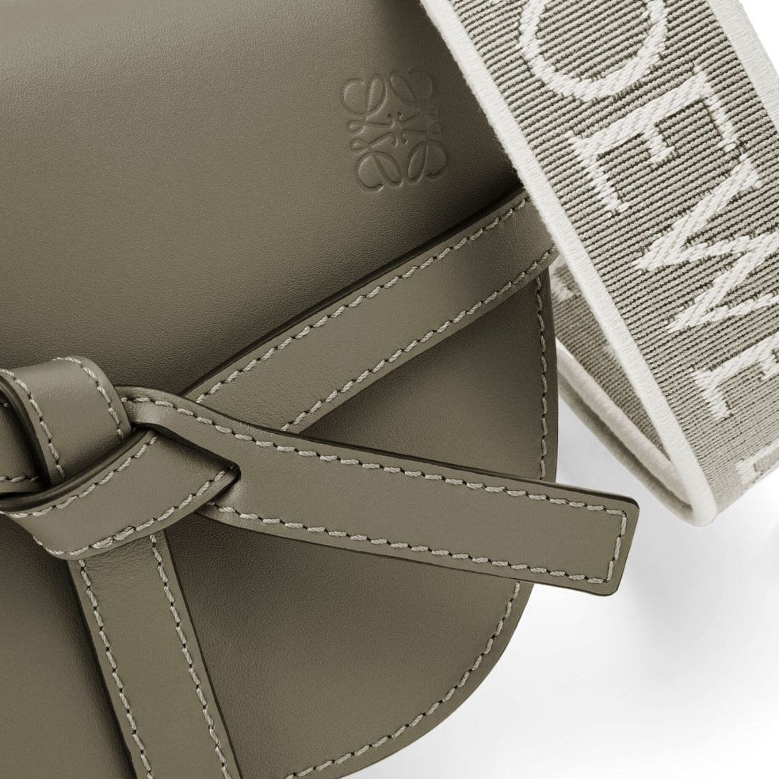 LOEWE GATE DUAL MINI BAG IN SOFT CALFSKIN AND JACQUARD - Image 4