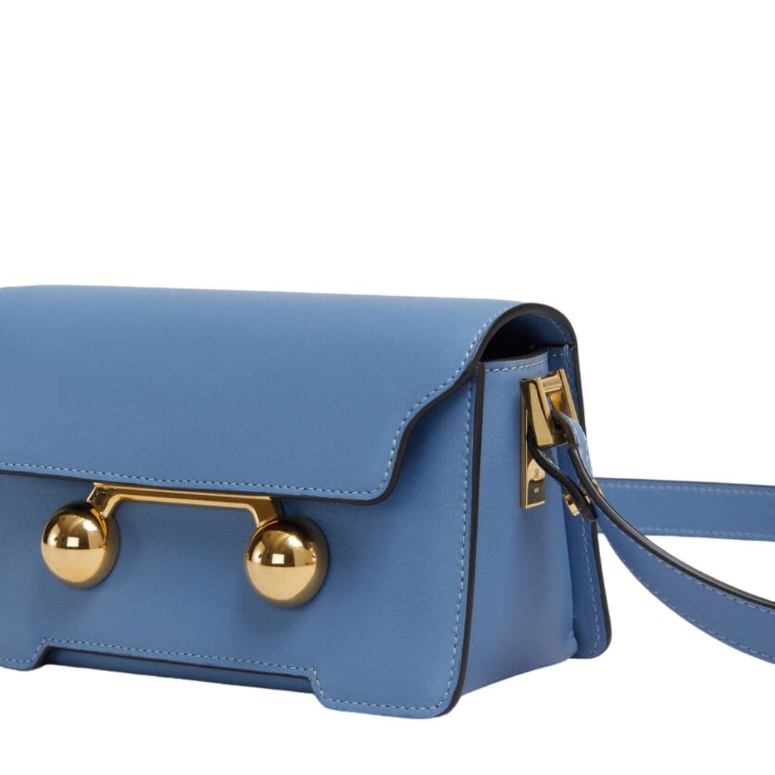 MARNI BLUE LEATHER TRUNKAROO MINI SHOULDER BAG - Image 3