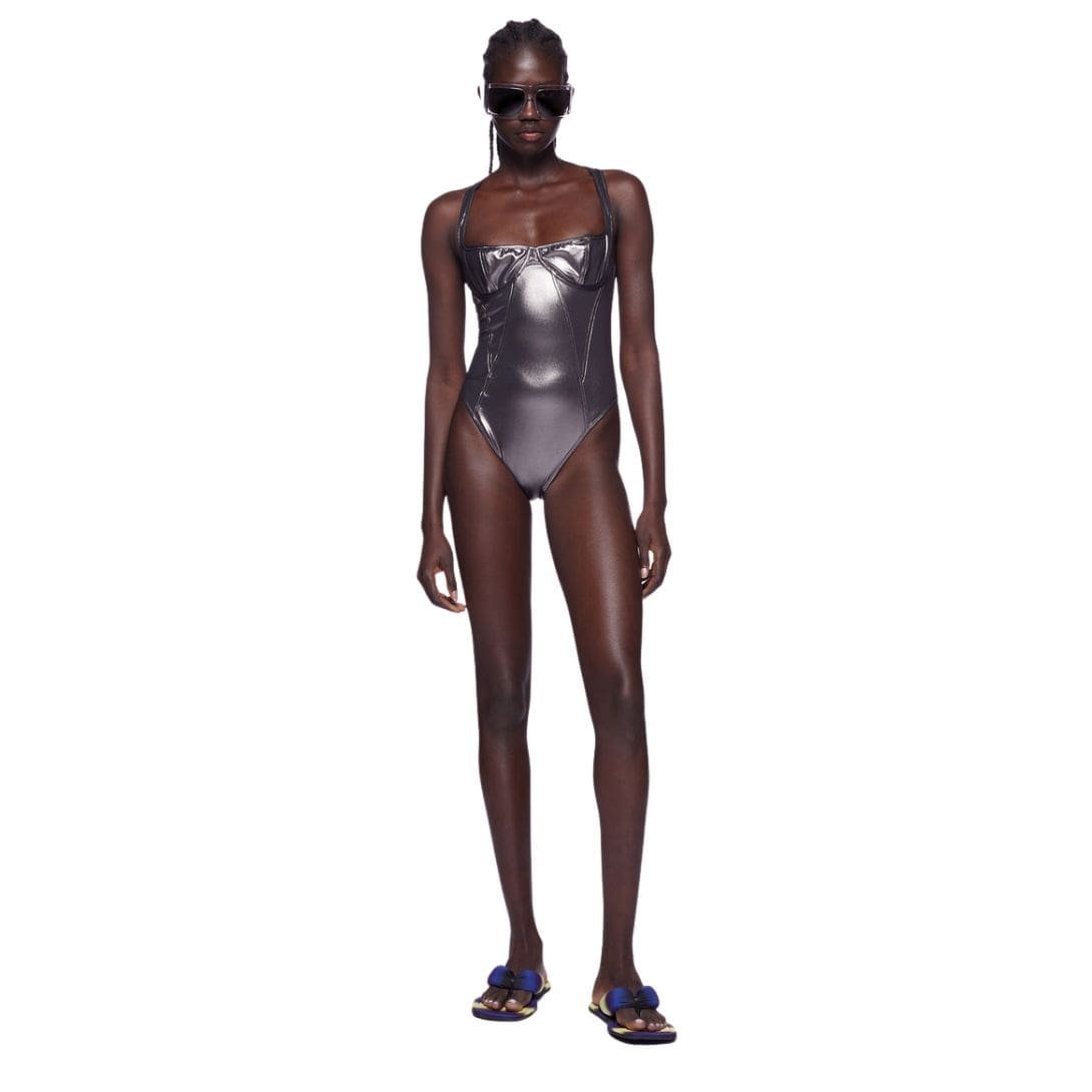 THE ATTICO DARK SILVER ONE PIECE - Image 3