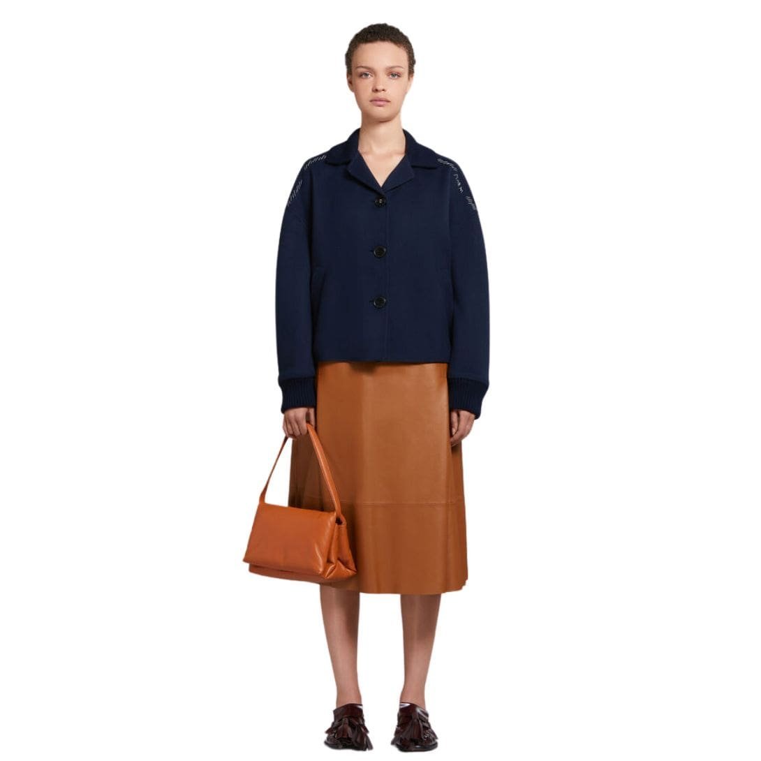 MARNI BROWN LEATHER PRISMA SHOULDER BAG - Image 6