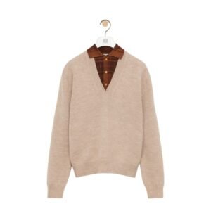 LOEWE TROMPE LOEIL SWEATER IN WOOL AND SILK