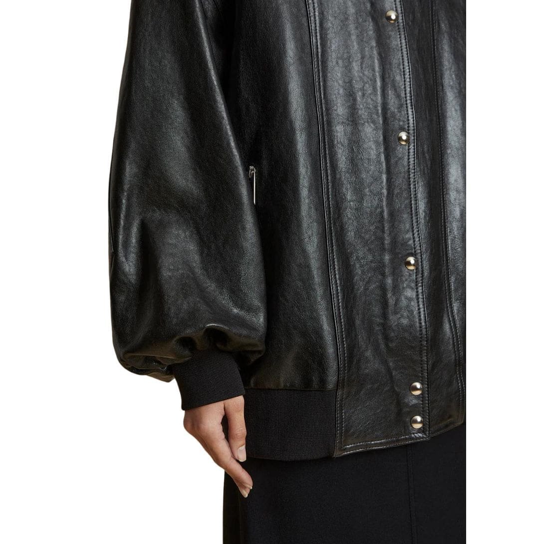 KHAITE THE FARRIS JACKET IN BLACK LEATHER - Image 4