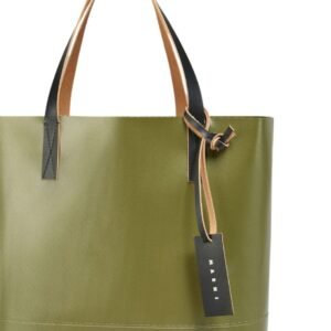 MARNI GREEN OPEN SHOPPER WITH MARNI TAG