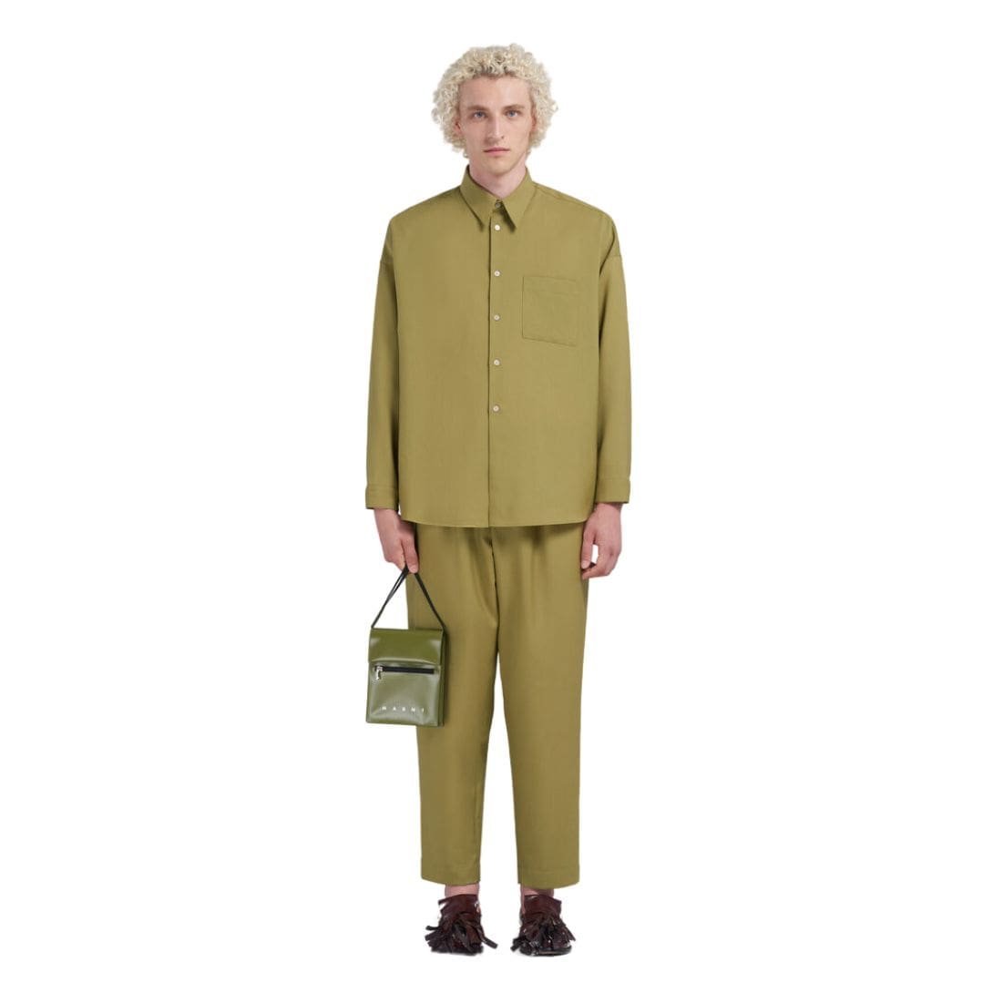 MARNI GREEN POUCH WITH SHOELACE STRAP - Image 6