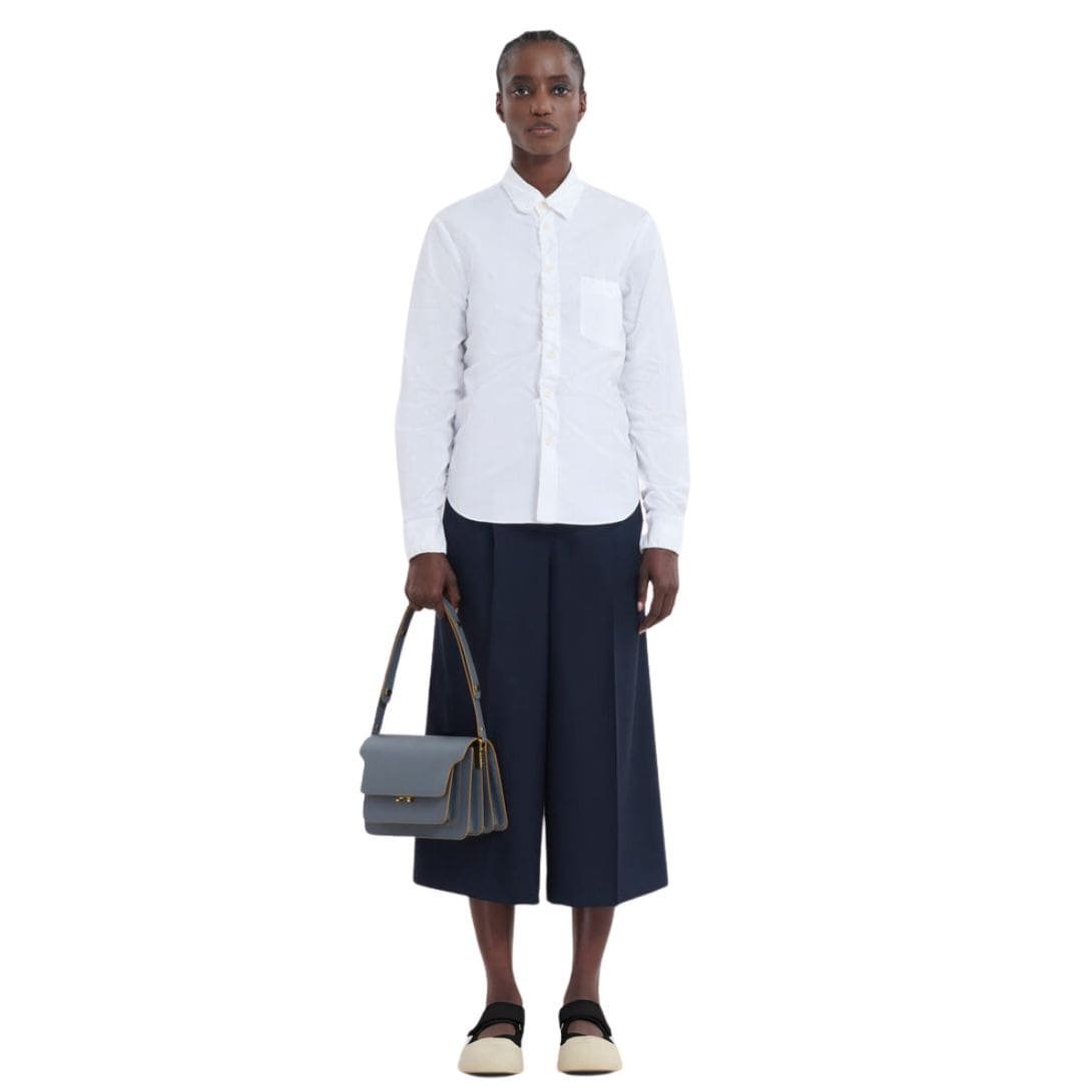 MARNI GREY SAFFIANO LEATHER MEDIUM TRUNK BAG - Image 6