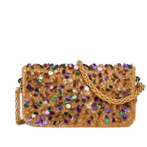 VALENTINO GARAVANI SMALL LOCÒ SHOULDER BAG WITH 3D EMBROIDERY
