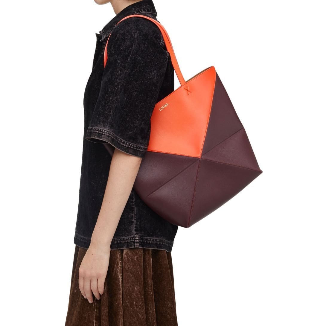 LOEWE PUZZLE FOLD TOTE BAG IN SHINY CALFSKIN - Image 8