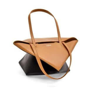 LOEWE PUZZLE FOLD TOTE BAG IN SHINY CALFSKIN