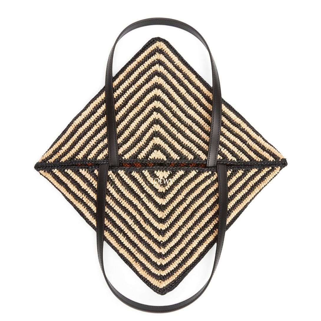 LOEWE PUZZLE FOLD TOTE BAG IN RAFFIA - Image 6
