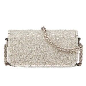 VALENTINO GARAVANI LOCÒ EMBROIDERED SMALL SHOULDER BAG