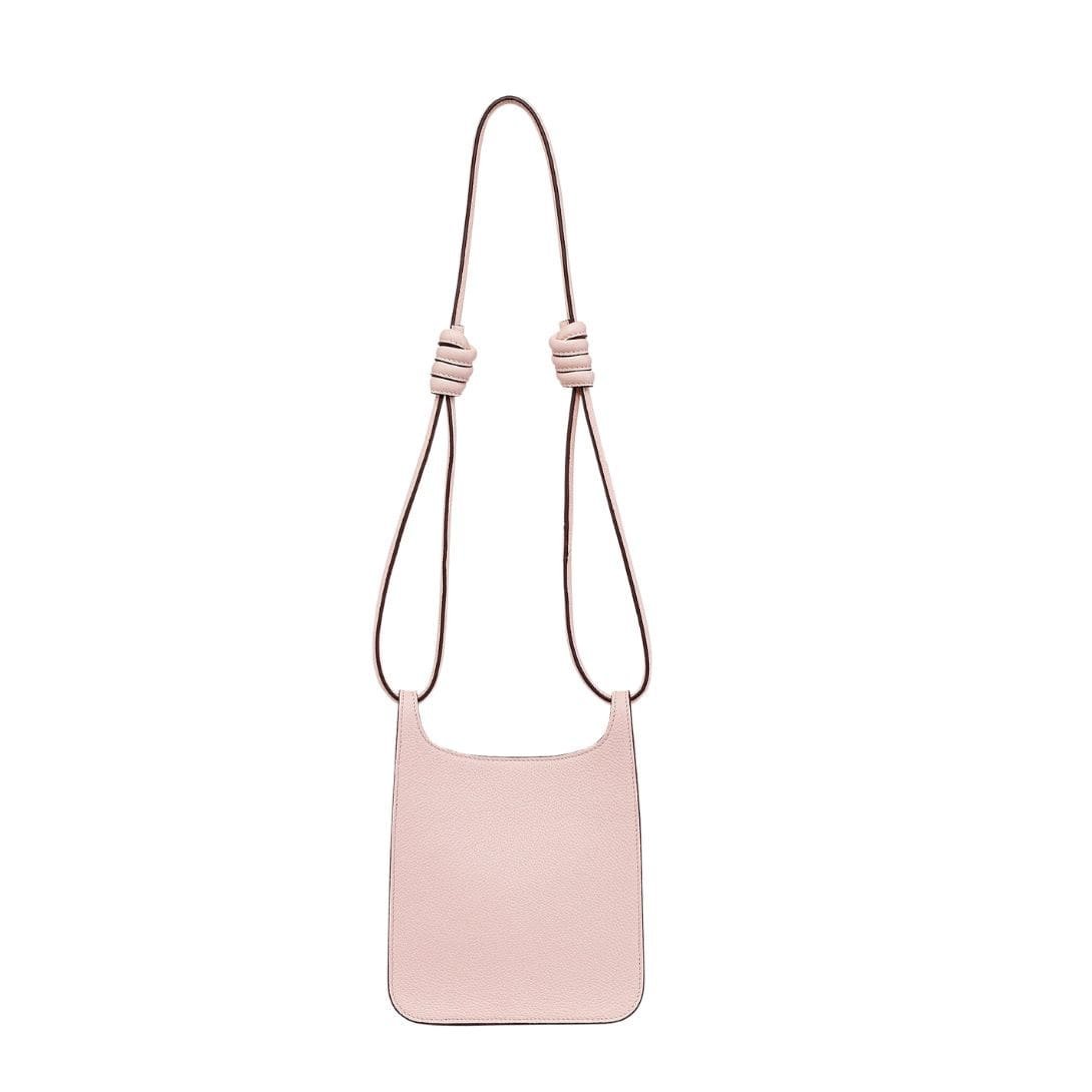 MCM MINI HIMMEL HOBO IN EMBOSSED LOGO LEATHER PINK - Image 4