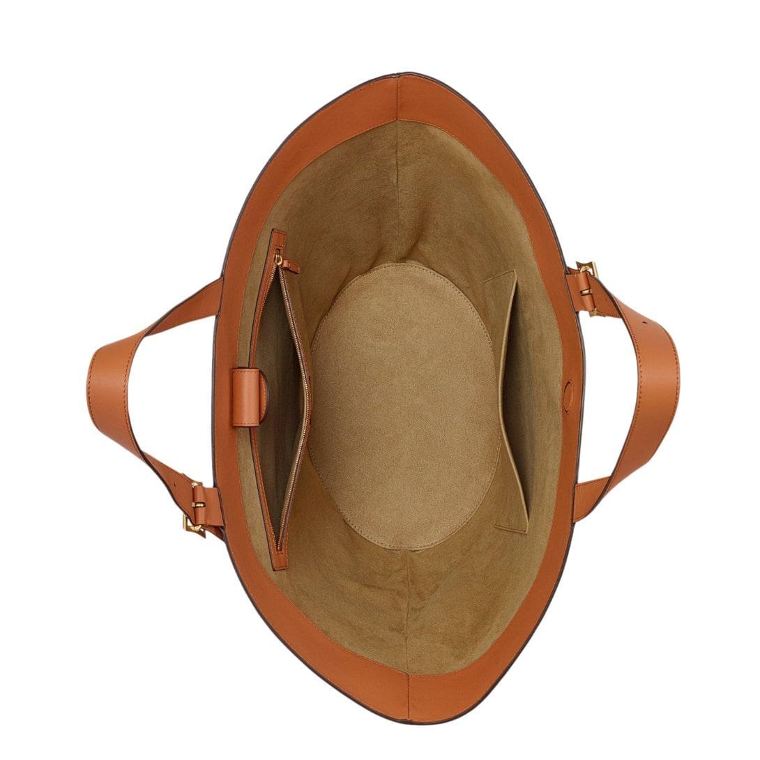 MCM LARGE HIMMEL TOTE IN SPANISH NAPPA LEATHER COGNAC - Image 4