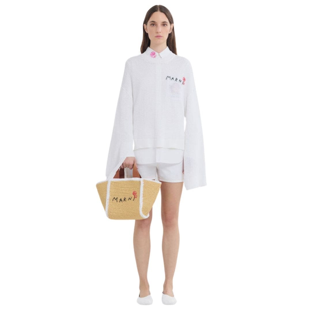 MARNI NATURAL MACRAMÉ SILLO SMALL SHOPPER - Image 6