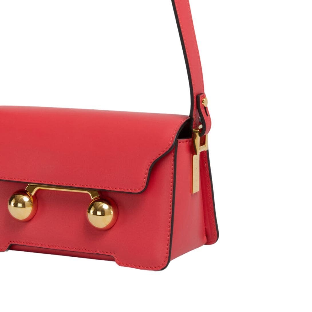 MARNI RED LEATHER TRUNKAROO MEDIUM SHOULDER BAG - Image 3