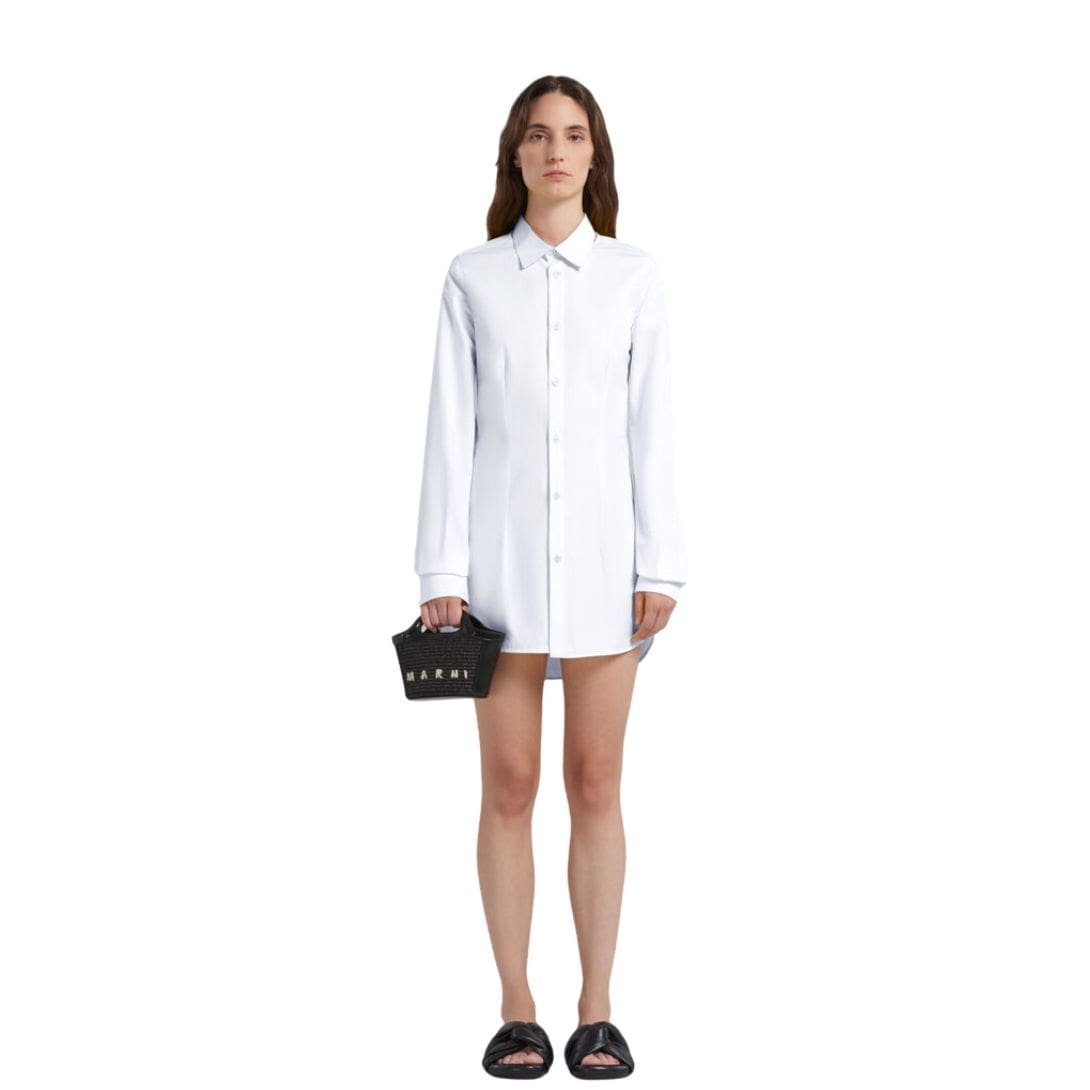 MARNI TROPICALIA MICRO BAG IN LEATHER AND RAFFIA EFFECT FABRIC - Image 6