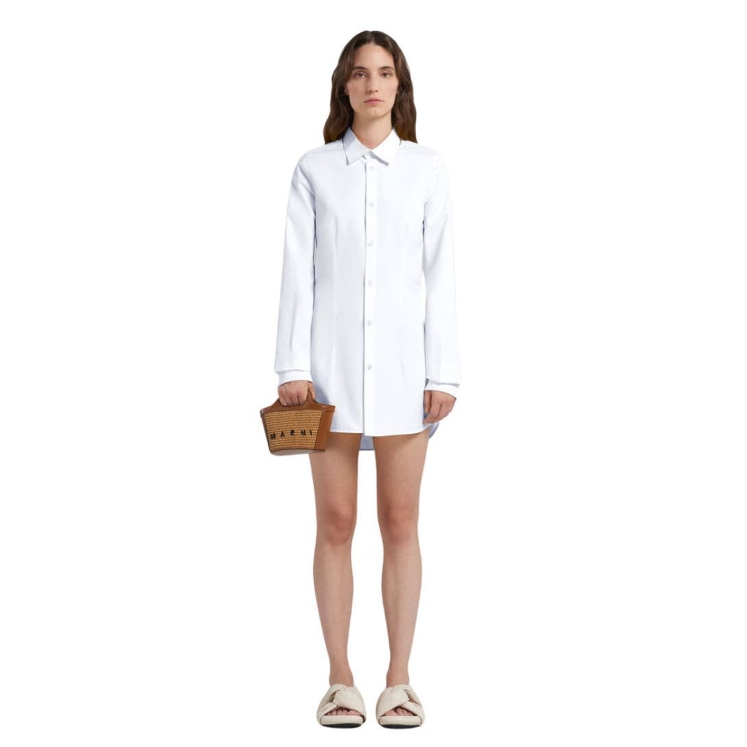 MARNI TROPICALIA MICRO BAG IN LEATHER AND RAFFIA EFFECT FABRIC - Image 6