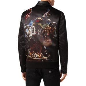 PHILIPP PLEIN WOOL BOMBER DOG