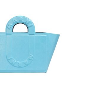 MARNI TURQUOISE LEATHER SWEEDY MEDIUM TOTE BAG