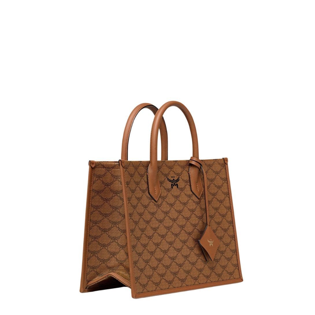 MCM MEDIUM HIMMEL TOTE IN LAURETOS COGNAC - Image 5