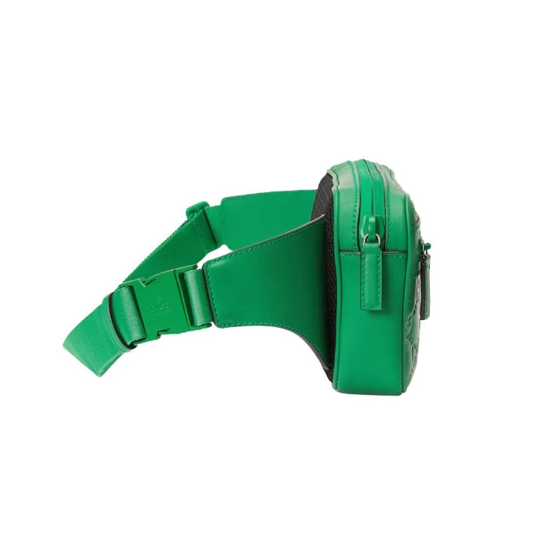 GUCCI GG RUBBER EFFECT BELT BAG IN GREEN - Image 6