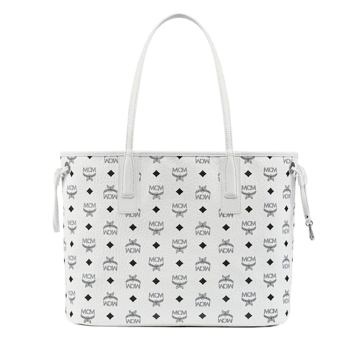 MCM SMALL REVERSIBLE LIZ SHOPPER IN VISETOS WHITE - Image 4