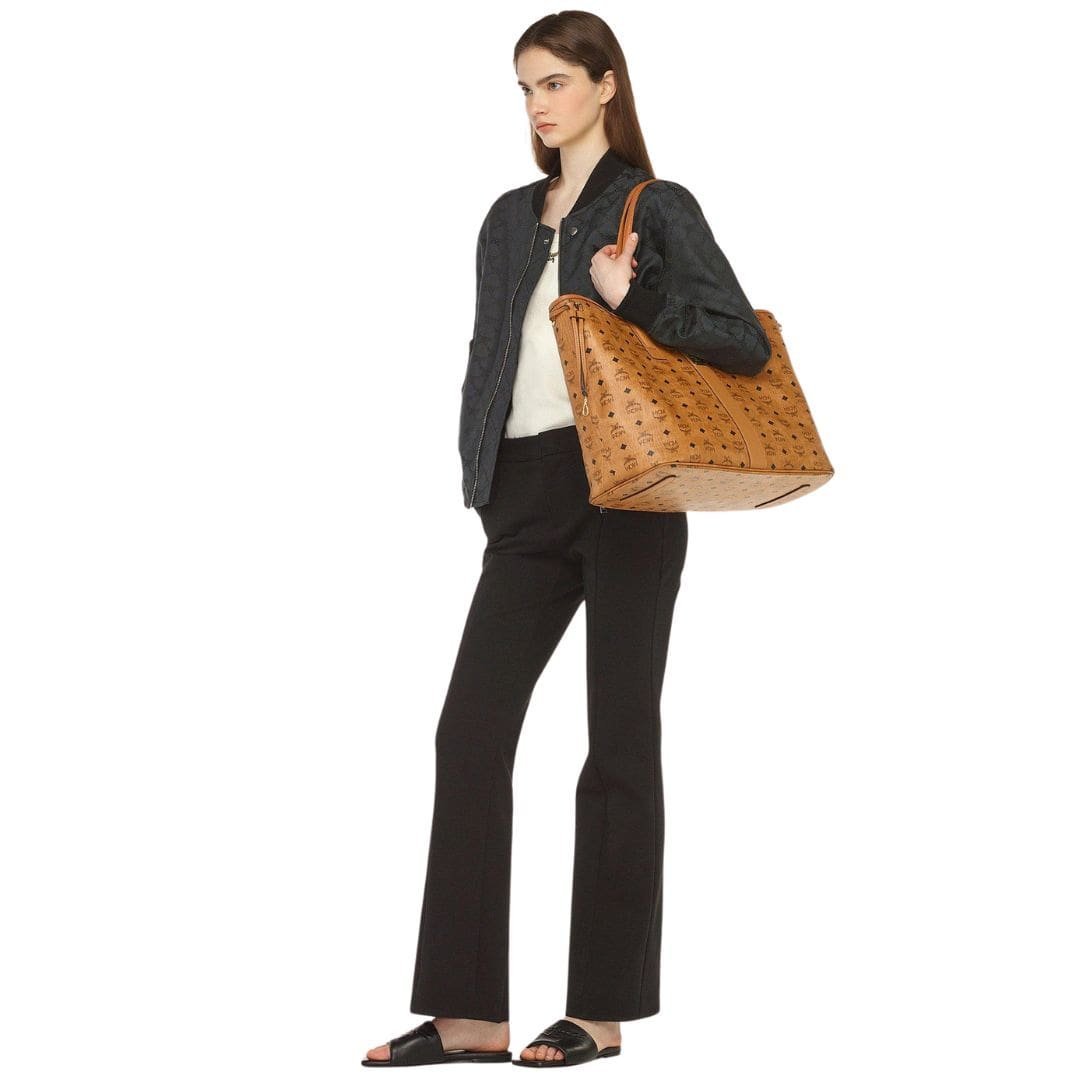 MCM LARGE REVERSIBLE LIZ SHOPPER IN VISETOS COGNAC - Image 7