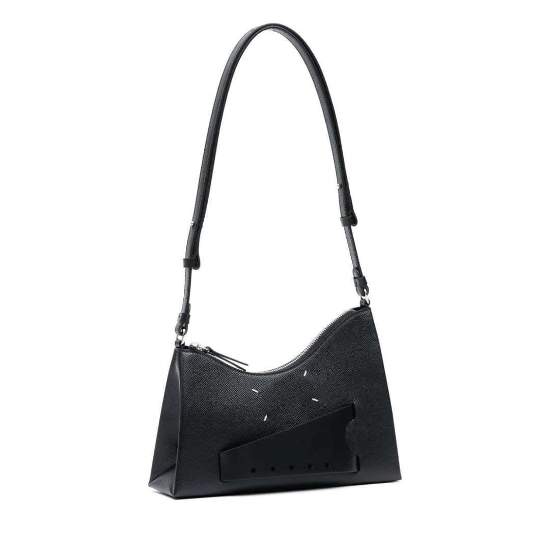 MAISON MARGIELA SMALL SNATCHED LEATHER SHOULDER BAG - Image 3
