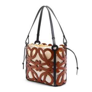 LOEWE ANAGRAM CUT OUT TOTE BAG IN CALFSKIN