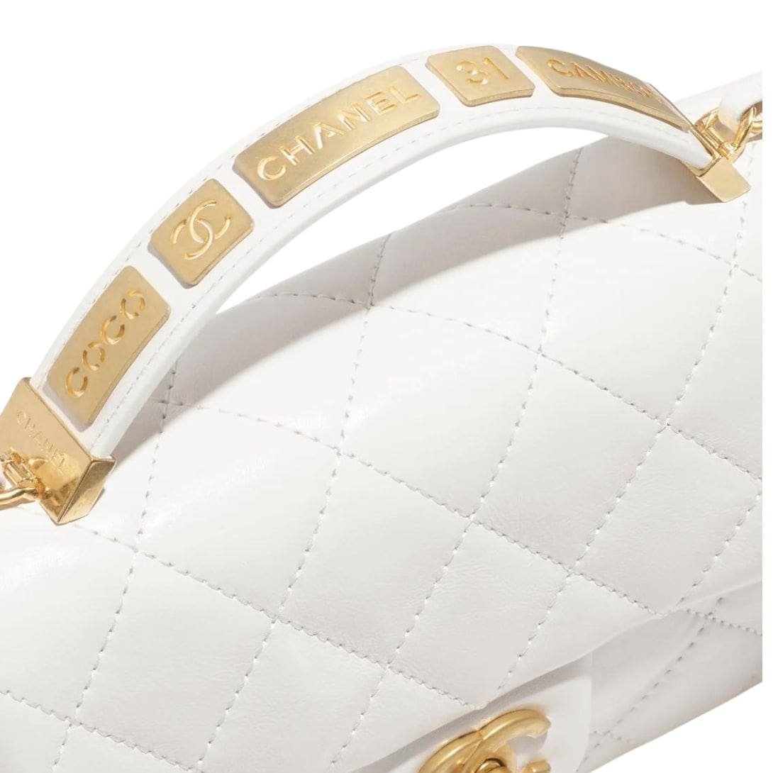 CHANEL SMALL FLAP BAG WITH TOP HANDLE - Image 3