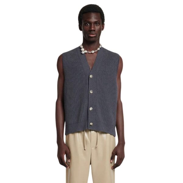 NANUSHKA TERENCE CASHMERE-BLEND VEST SCHOOLGREY - Image 3