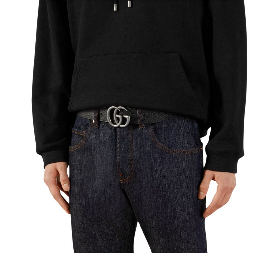 GUCCI GG MARMONT REVERSIBLE BELT IN BLACK - Image 2